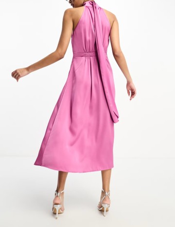 Rochie midi Little Mistress, roz