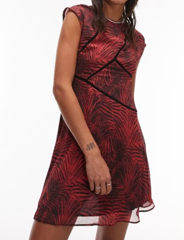 Rochie mini Topshop, mix culori