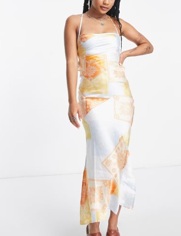 Rochie maxi Violet Romance, mix culori