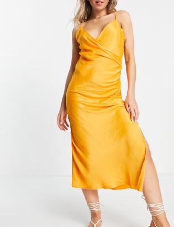 Rochie midi Stradivarius, portocaliu