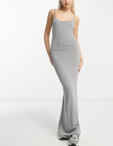 Rochie maxi Stradivarius, gri