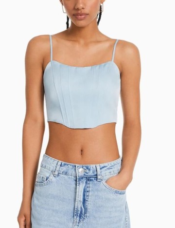Top Bershka, albastru