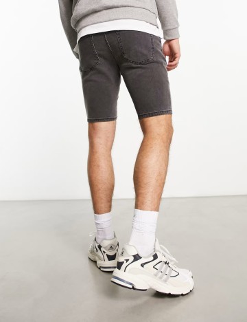 Pantaloni scurți de blugi ASOS, gri