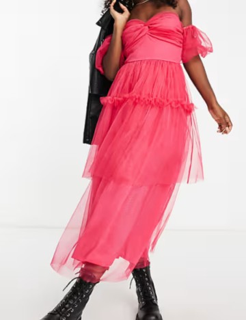 Rochie midi Miss Selfridge, roz