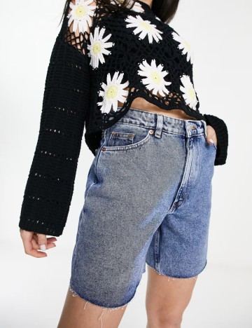 Pantaloni scurți de blugi Monki, albastru