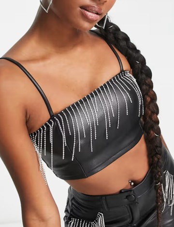 Top Miss Selfridge, negru