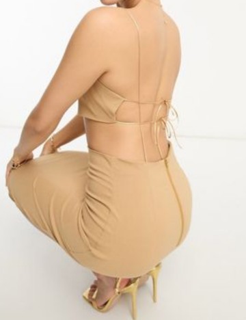 Rochie midi Vesper, maro
