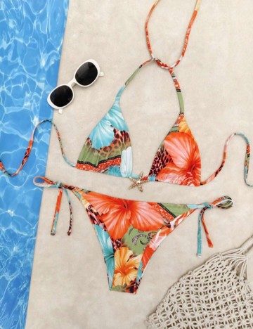Costum de baie Shein, mix culori
