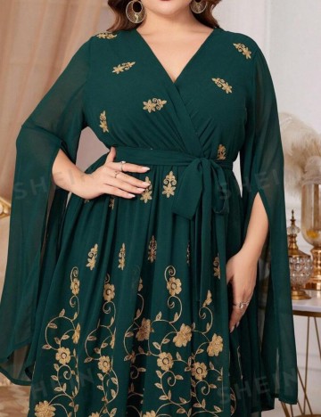 Rochie maxi Shein Curve+, verde