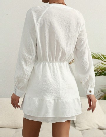Rochie mini Shein Curve+, alb
