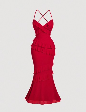 Rochie maxi Shein, roșu
