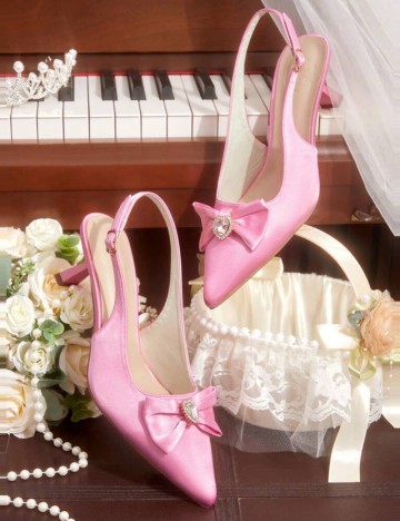 Pantofi cu toc Shein, roz
