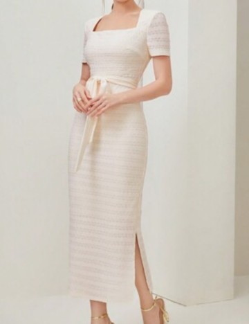 Rochie maxi Shein, crem
