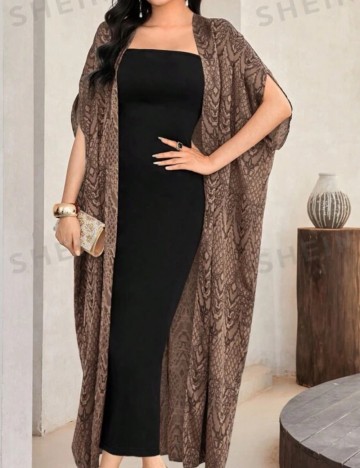 Set Rochie și Cardigan Shein, mix culori