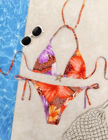 Costum de baie Shein, mix culori