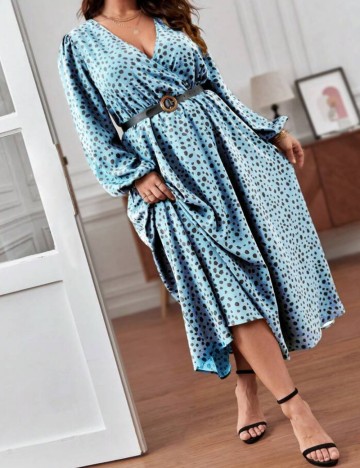Rochie maxi Shein Curve+, albastru
