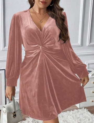 Rochie mini Shein Curve+, roz