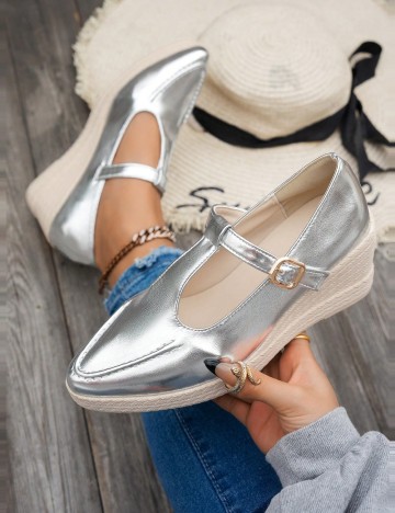 Pantofi Shein, argintiu