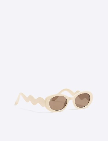 Ochelari de soare River Island, crem