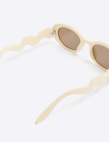 Ochelari de soare River Island, crem