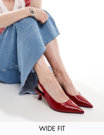 Pantofi cu toc ASOS, roșu