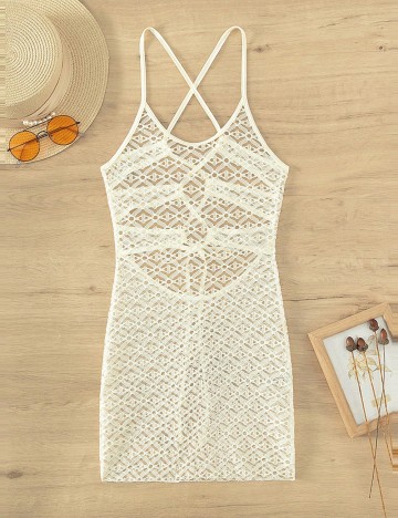 Rochie de plajă Shein, crem