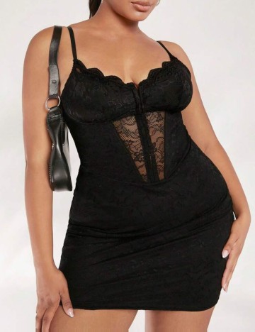 Rochie mini Shein Curve+, negru