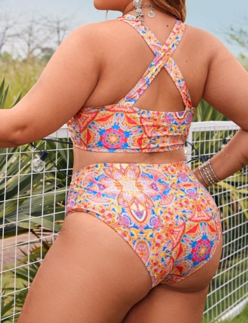 Costum de baie Shein Curve+, mix culori