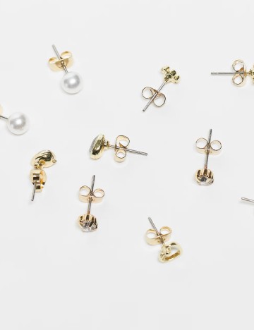 Set cercei Pieces, auriu