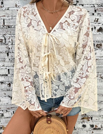 Cardigan Shein, crem