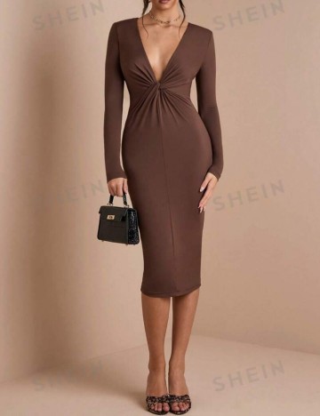 Rochie midi Shein, maro