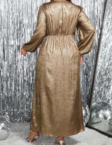 Rochie maxi Shein Curve+, bronz