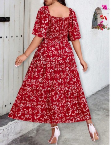 Rochie maxi Shein Curve+, mix culori