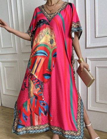 Rochie maxi Shein, mix culori