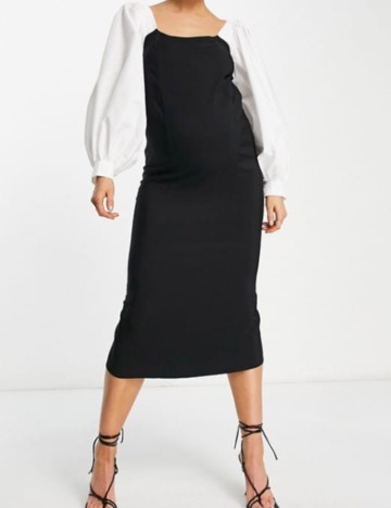 Rochie midi ASOS, negru