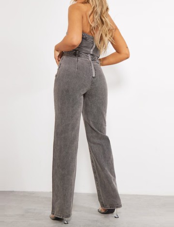 Salopetă lungă PRETTYLITTLETHING, gri