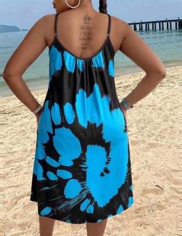 Rochie midi Shein Curve+, mix culori
