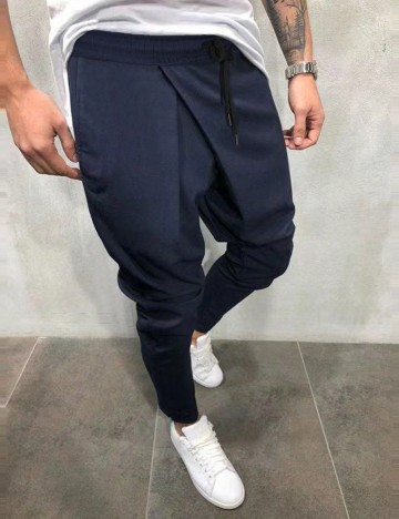 Pantaloni MANFINITY by Shein, albastru