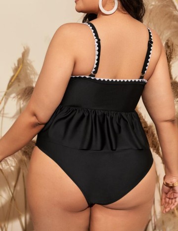 Costum de baie întreg Shein Curve+, negru
