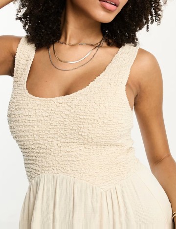 Rochie midi ASOS, bej