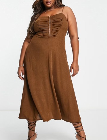 Rochie midi ASOS, maro