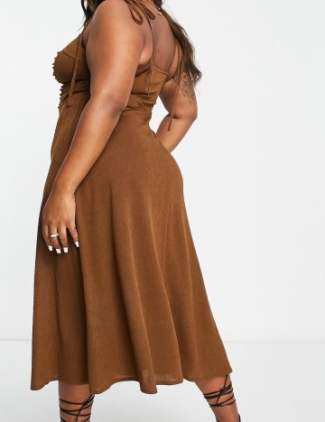 Rochie midi ASOS, maro