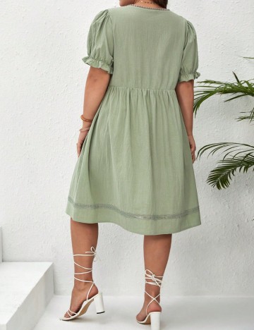 Rochie midi Shein Curve+, verde