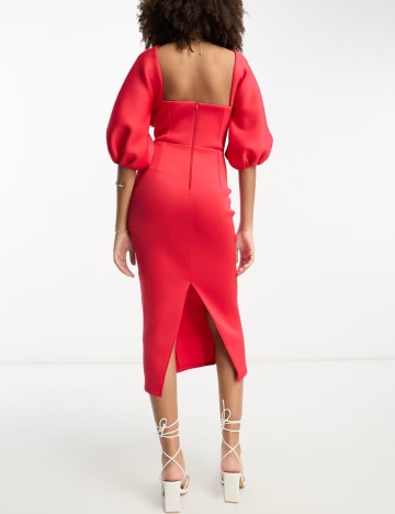 Rochie midi ASOS, roșu