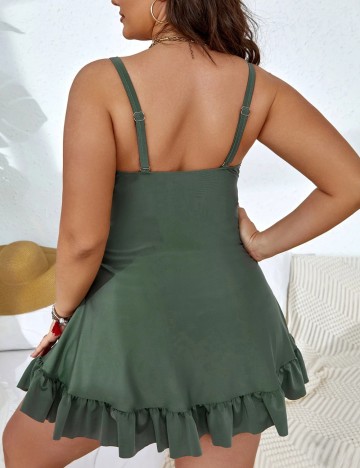 Costum de baie Shein Curve+, verde