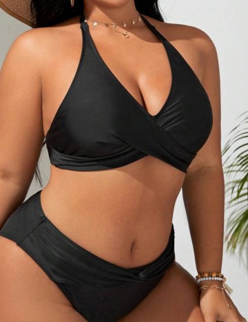 Costum de baie Shein Curve+, negru