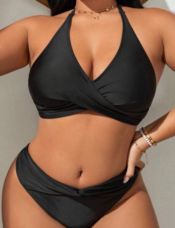 Costum de baie Shein Curve+, negru