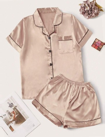 Compleu pijamale Shein, roz