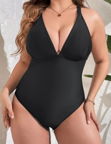 Costum de baie întreg Shein Curve+, negru
