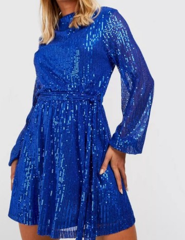 Rochie mini Boohoo, albastru